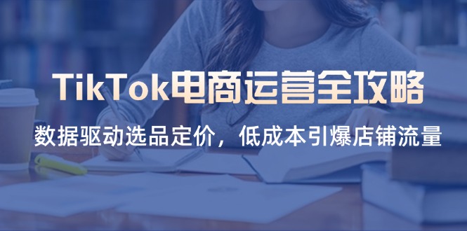 （14343期）TikTok电商运营全攻略，数据驱动选品定价，低成本引爆店铺流量-派资源