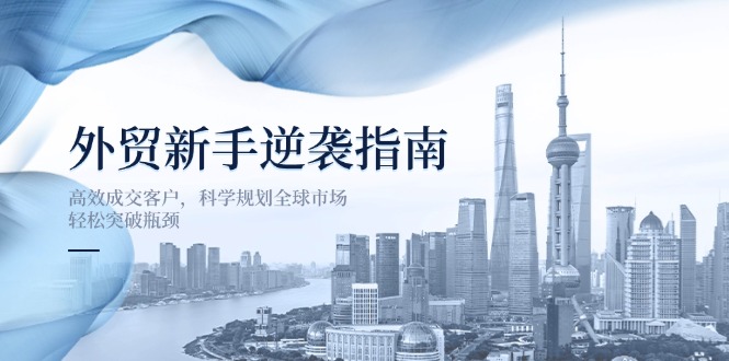 （14201期）外贸新手逆袭指南：高效成交客户，科学规划全球市场，轻松突破瓶颈-派资源