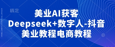 美业AI获客Deepseek+数字人-抖音美业教程电商教程-派资源