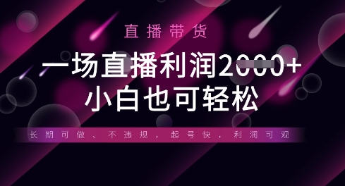半无人直播带货，一场利润数张，适合所有平台玩法，小白也可轻松-派资源